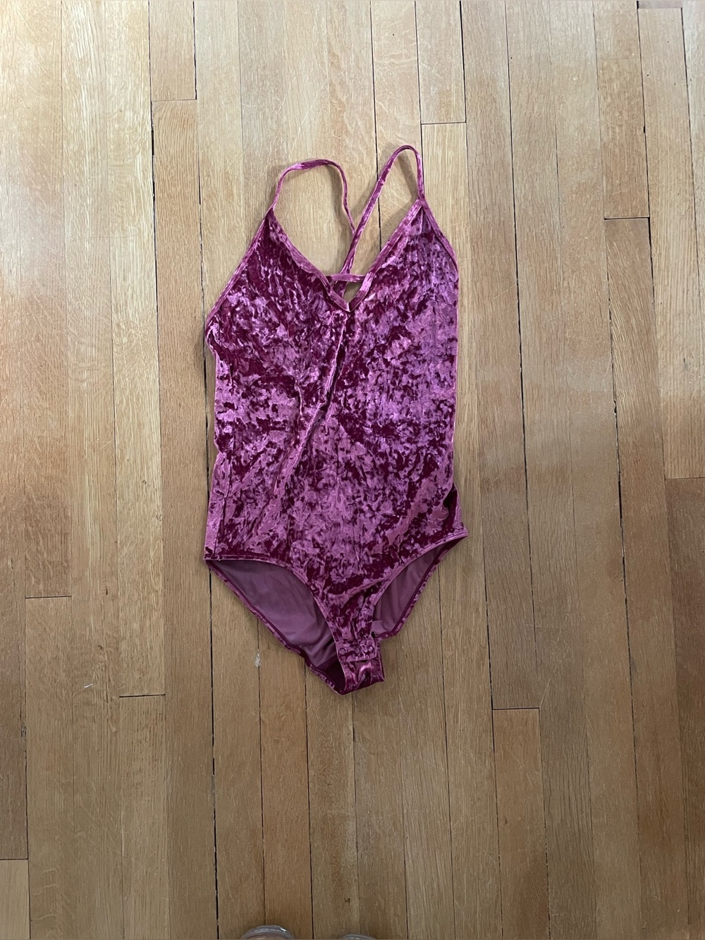 Flirtitude Velvet Strappy Bodysuit